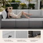 7-Piece Outdoor Wicker Rattan Sectional Sofa Set with Premium Cover - Image 4
